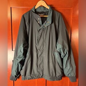 Dryjoys By FootJoy Men’s Vintage Black and Green Golf Windbreaker XXL